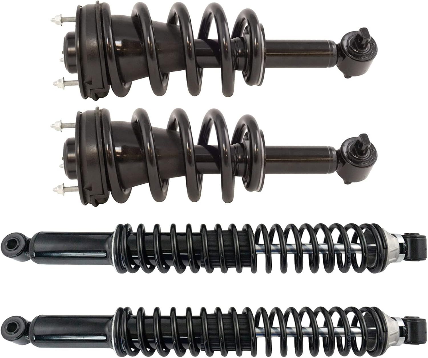 TRQ Front Complete Strut & Rear Shock Kit For 07-13 Cadillac 07-14 Chevrolet GMC SKA33357
