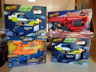 4 NEW NERFS. 2 MODULUS, CYCLONESHOCK AND AVENGERS INFINITY WAR STAR LORD. PICK UP MIDDLEBORO ONLY . PRICE IS FIRM