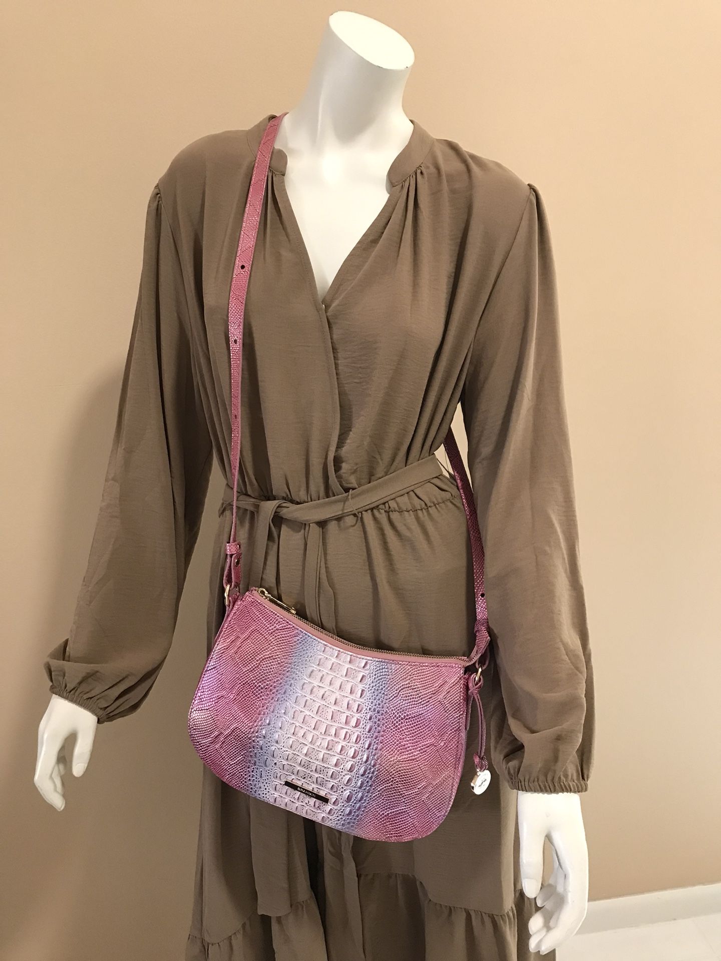 Brahmin Crossbody Bag/purse/pink/brand New