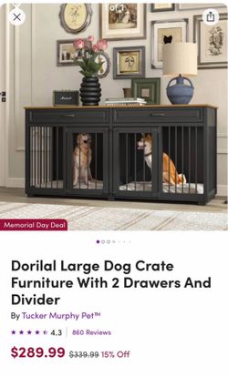 Dog crate furniture