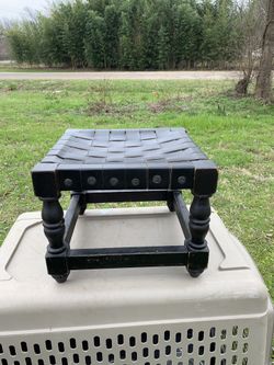 Awesome black leather stool $15
