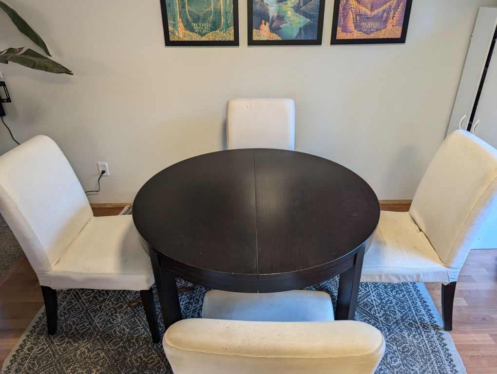 Ikea Expandable Table & Four Chairs