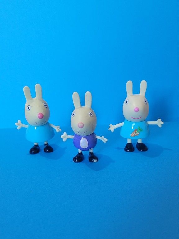 Peppa Pig & Friends Rabbit Replacement Character Figure Lot of 3 Hasbro.