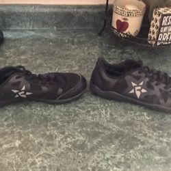 Rebel Ruthless Cheer shoe like new size 9.5” no rips, breaks or issues, memory foam, exo skeleton heat sealed bans and more Plainfield, Illinois  Tub 