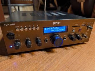 Pyle PDA6BU Bluetooth Stereo Receiver Amplifier (As-Is / Untested Audio / Powers On)