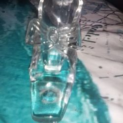 EAPG 1876 Exhibition Centennial Glass Slipper by Gillinder & Son's Glass Philadelphia 