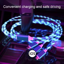 Cell Phone LED Charger Cord USB c, Lightning, Micro iPhones Androids Devices