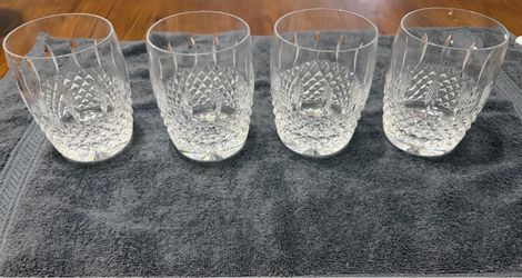 Waterford Crystal Colleen Double Old Fashioned Rocks Glasses 4 3/8" Set Of 4