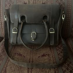 Handmade Genuine Leather Laptop Women Bag