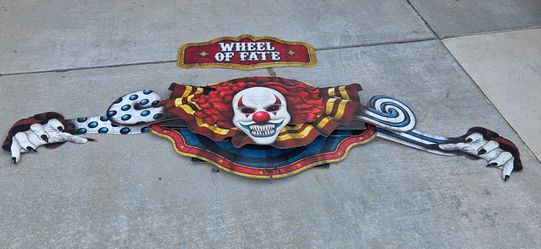 Wheel of Fate Halloween Clown Decoration