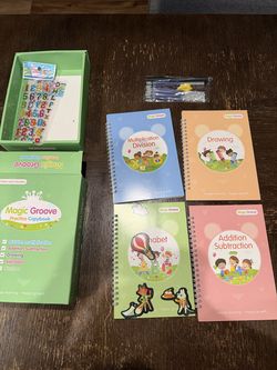 Magic Groove Reusable Practice Copybook Set - 5 Books + Accessories