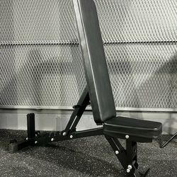 BRAND NEW Adjustable Weight Bench, Incline To Flat, Squat Rack, Bumper Plates, Barbell, Gym Mats Rubber Flooring 