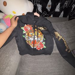 Black Ed Hardy zip up