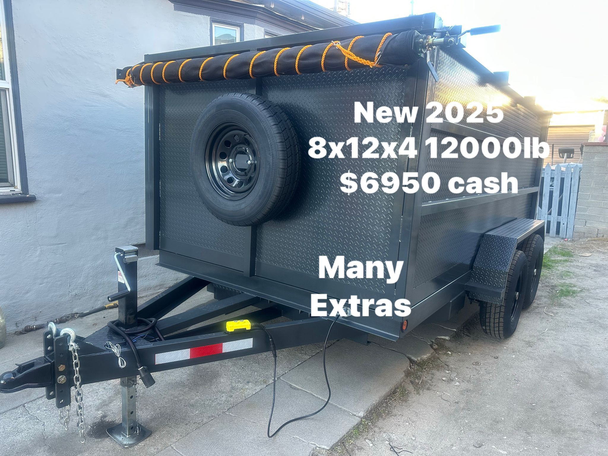 Dump Trailer 8x12x4 12000lb $6995 Cash Only Many Extras 