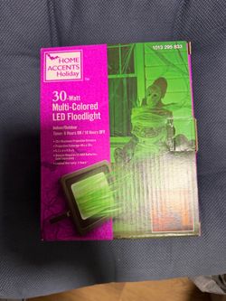 Home Accents 30-Watt Multi-Colored LED Floodlight with Timer Brand new in box #halloween #floodlight