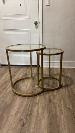 Gold Glass Nesting Tables