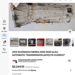 2015 CHEVY SILVERADO/GMC SIERRA 2(contact info removed) 6L90 TRANSMISSION !!REBUILT BY JASPERS TRANSMISSION STAMPED!!