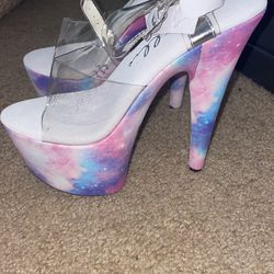 Rainbow shop stripper heels