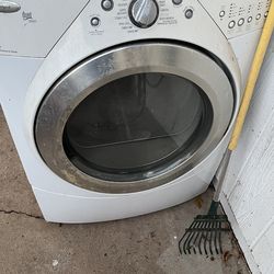 Dryer silver and white appliances whirlpool needs work