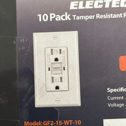 Brand New box pf 10 GFIs with plates