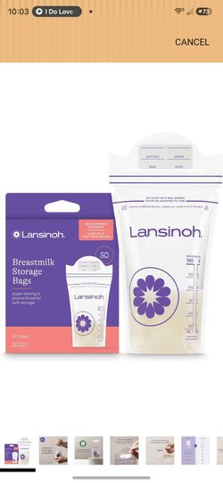 Lansinoh Breastmilk Storage Bags 50 Count Total Of 12 Boxes