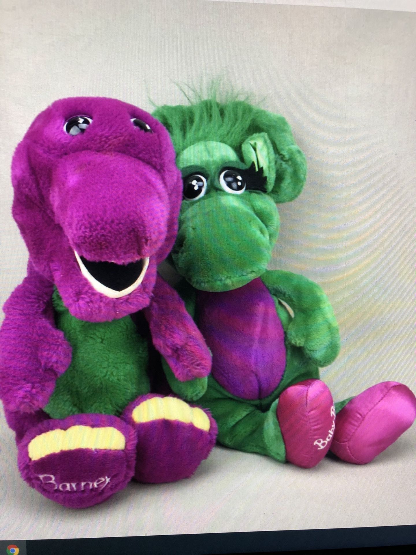 Barney and Baby Bop 8” Plush
