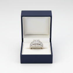 10K White Gold Diamond Womens Ring - 1.71ct