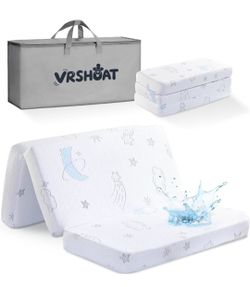 Trifold pack and play mattress w/ carry bag