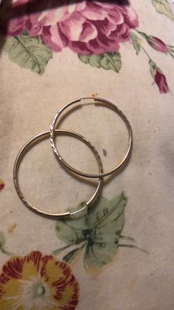 Gold hoop earrings