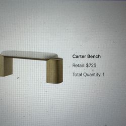 Never used- beautiful gold and white bench