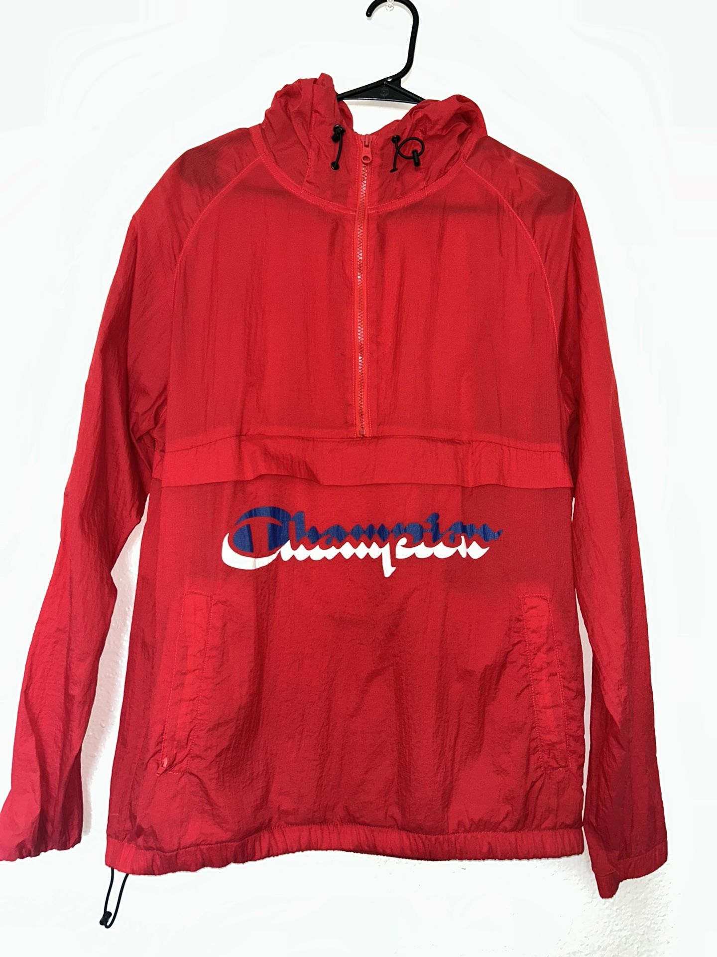 Champion Windbreaker Hoodie – Red (Men’s L)