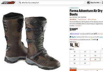 Forma Motorcycle Adventure Air Dry Boots - Like New
