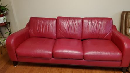 Red Leather Couch