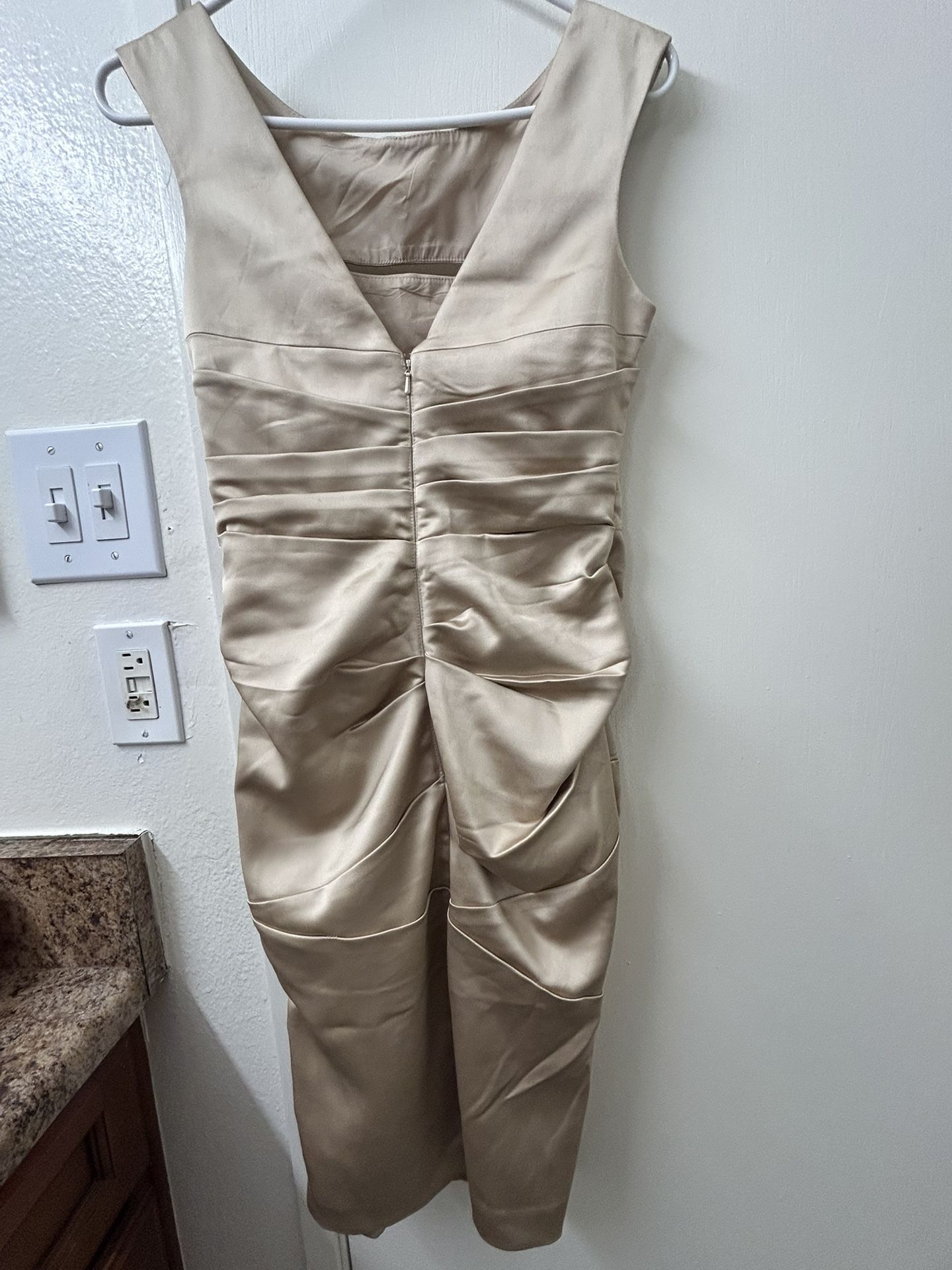 Beige Bridesmaid Dress