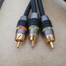Triple RCA Monster Cable High Resolution - Gold Plated - 6.6 ft