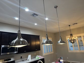 3  SilverPendant Lights