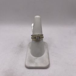 10kt Gold Duo Diamond Engagement Style Ring Set