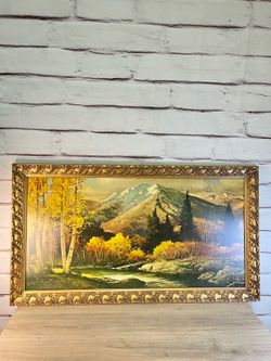 Robert Wood "White Mountains" Gold Frame Art