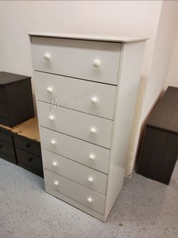 White Tall Bedroom Dresser!