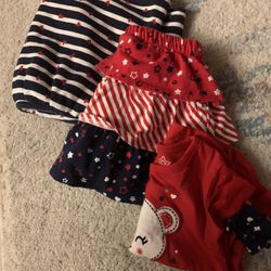 Toddler Red White And Blue Outfits 12-18m 18m 24m