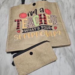 Teacher Tote Bag Set 