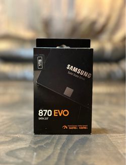 Samsung 870 EVO 1TB 2.5” SATA SSD for laptops desktops AIO storage and other devices