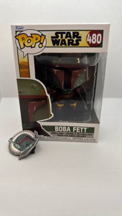 Boba fett funko pop with pin