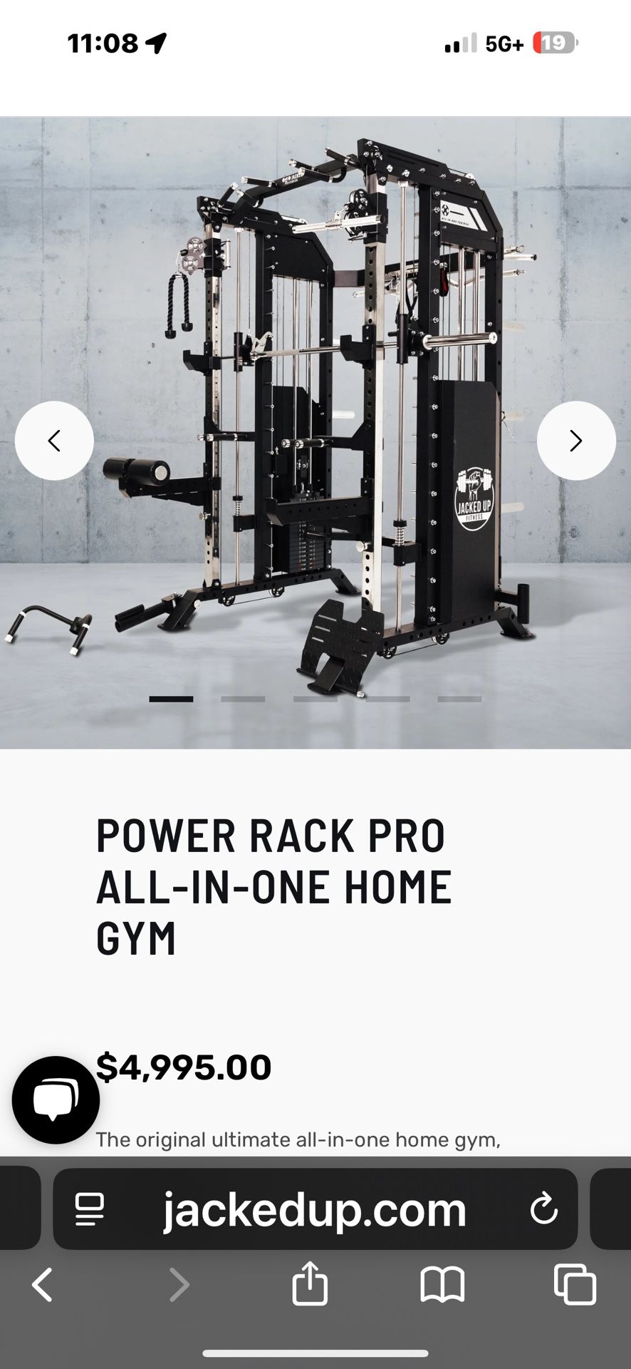 Jacked Up Pro All In One Gym Smith Machine, Bench, Weights,Dumbbells, Rack And Tredmill