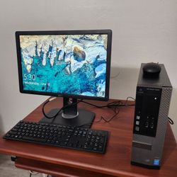 Optiplex 3020 Desktop SFF 
Intel core I5 4590 3.3GHZ 
8GB RAM 
600GB HDD 
Win 10 Pro. Microsoft office installed.  Wi-Fi conection. Nothing wrong.  Mo