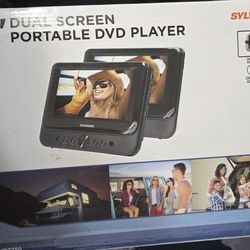 Sylvania 7" Dual Screen Portable DVD Player Complete Set (SDVD7750)