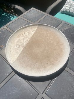 Round Concrete Decorative Tray