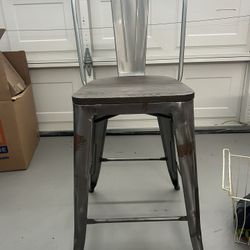 3 Industrial Style Metal Counter Height Chair/Stools