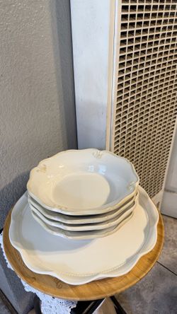 Princess House Set De 4 Bowls Hondos Pozoleros Blancos De Pavilion.