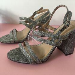 Silver Heels , Size 6
